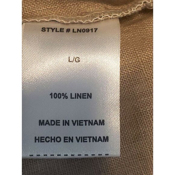 Shine & Fine Beige Linen Short Shorts Size Large - Picture 4 of 7